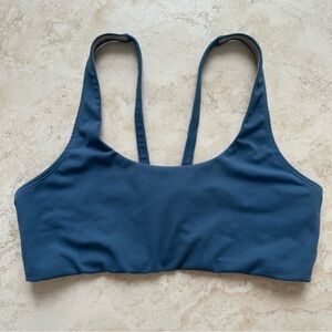 Vuori Blue Scoop-Back Sports Bra